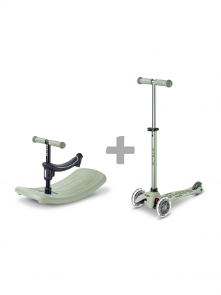 Trottinette évolutive Mini Micro Rock & Go Vert Sauge LED