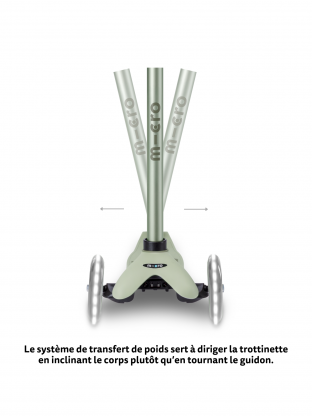 Trottinette évolutive Mini Micro Rock & Go Vert Sauge LED