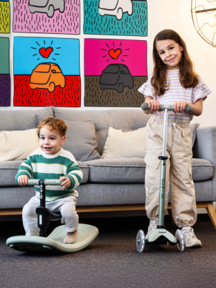 Trottinette évolutive Mini Micro Rock & Go Vert Sauge LED