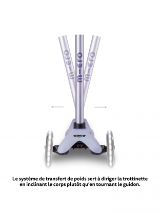 Trottinette évolutive Mini Micro Rock & Go Lavande LED