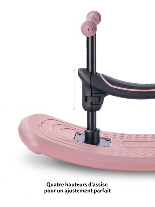 Trottinette évolutive Mini Micro Rock & Go Rose Poudré LED