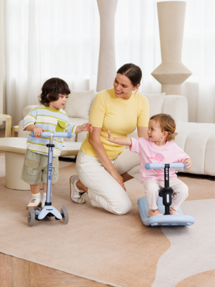 Trottinette évolutive Mini Micro Rock & Go Bleu Ardoise LED