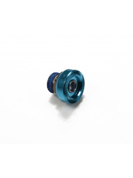 Bouton poussoir turquoise