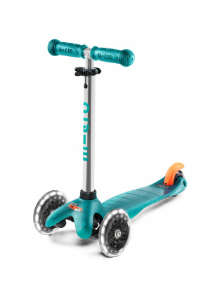Trottinette 3 roues Mini Micro Plus LED aqua
